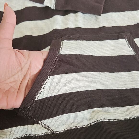 Gap Kids Hoodie Long Sleeves Sweater With Kangaroo Pockets Size 8 Brown/ Cream - Picture 10 of 16